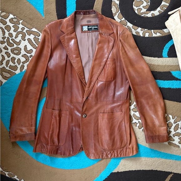 Saint Arnava Other - Men's Brown Leather Blazer